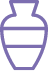 Icon Design-Dekoration Lilane Grafik einer Vase